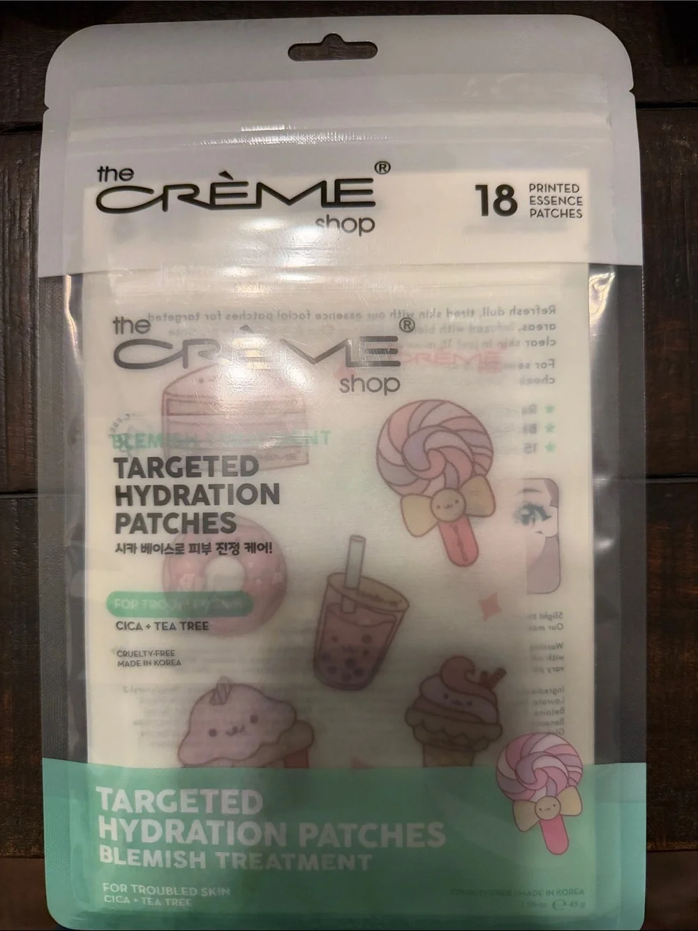 2 pouches The Crème Shop Pink Targeted Hydration Patches for Blemish Treatment